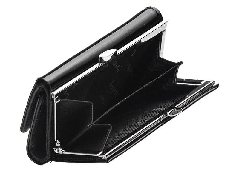 Lakierowany portfel ze skóry naturalnej z portmonetką na bigiel - Pierre Cardin - obrazek 3