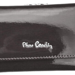 Lakierowany portfel ze skóry naturalnej z portmonetką na bigiel - Pierre Cardin