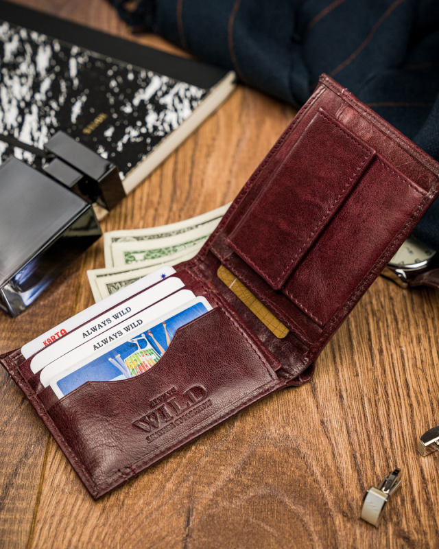 Portfel męski skórzany Always Wild® skóra na karty - obrazek 5