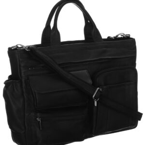 Pojemna torba ze skóry naturalnej na laptopa 15 cali