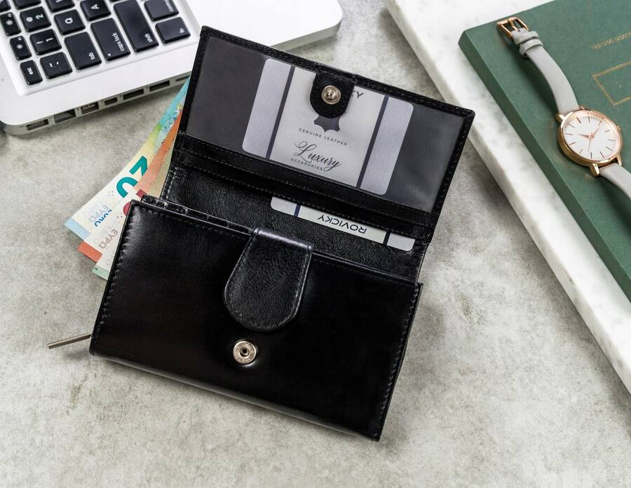 Duży, skórzany portfel damski z systemem RFID - 4U Cavaldi - obrazek 6