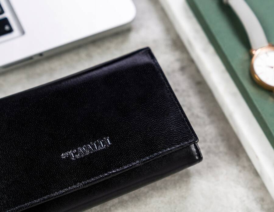 Duży, skórzany portfel damski z systemem RFID - 4U Cavaldi - obrazek 2