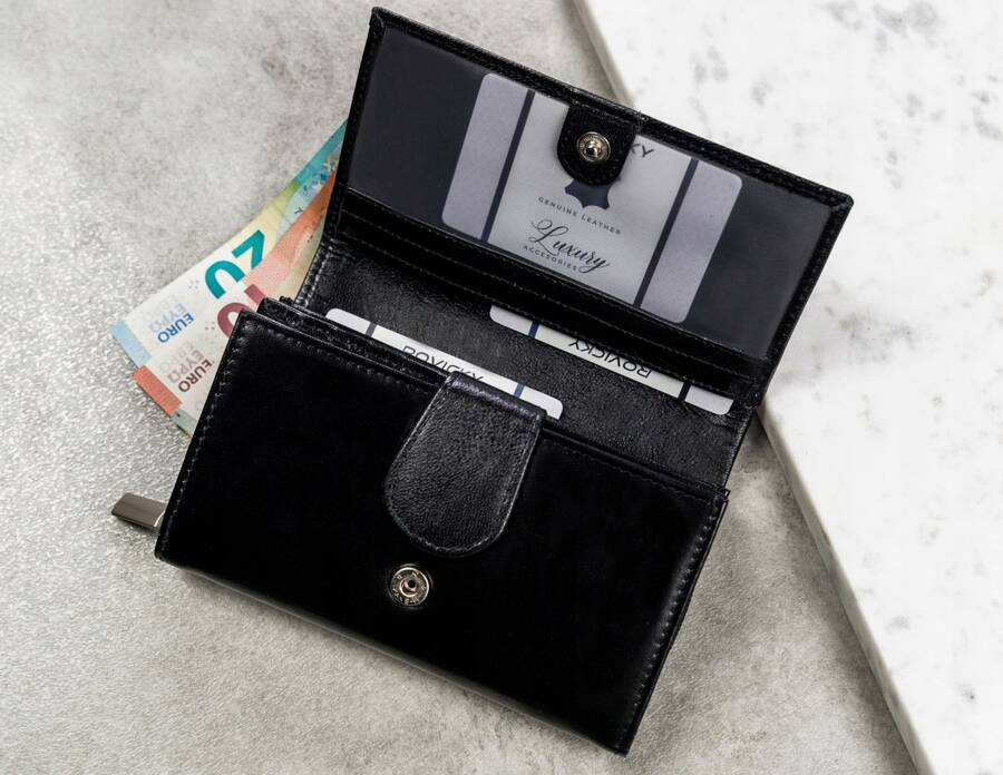 Duży, skórzany portfel damski z systemem RFID - 4U Cavaldi - obrazek 5