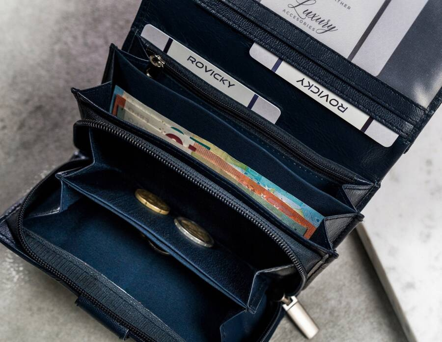 Duży, skórzany portfel damski z systemem RFID - 4U Cavaldi - obrazek 9