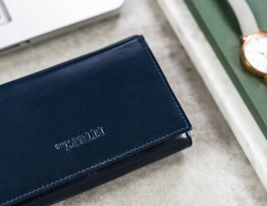 Duży, skórzany portfel damski z systemem RFID - 4U Cavaldi - obrazek 2