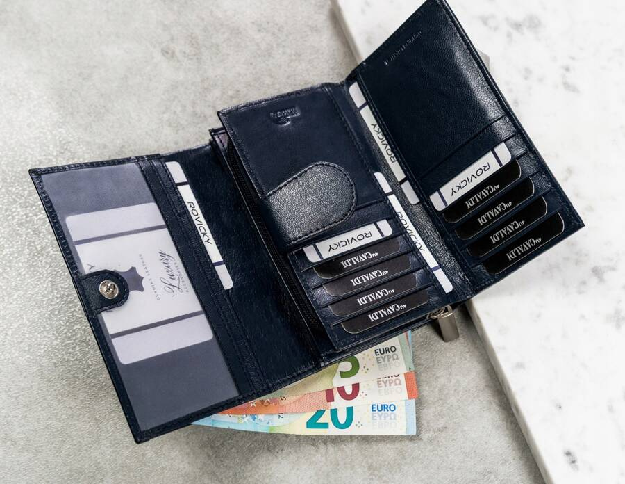 Duży, skórzany portfel damski z systemem RFID - 4U Cavaldi - obrazek 6