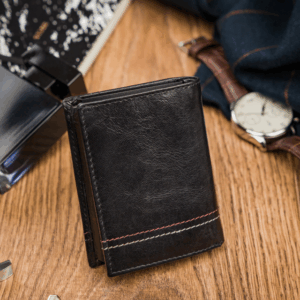 Mały, skórzany portfel z ochroną RFID Stop - Always Wild