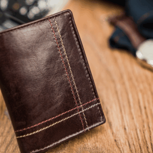 Mały, skórzany portfel z ochroną RFID Stop - Always Wild