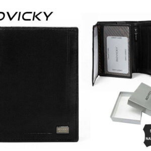 Duży portfel męski ze skóry naturalnej - Rovicky
