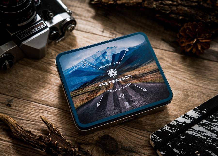 Skórzany portfel męski w orientacji poziomej - Peterson - obrazek 12