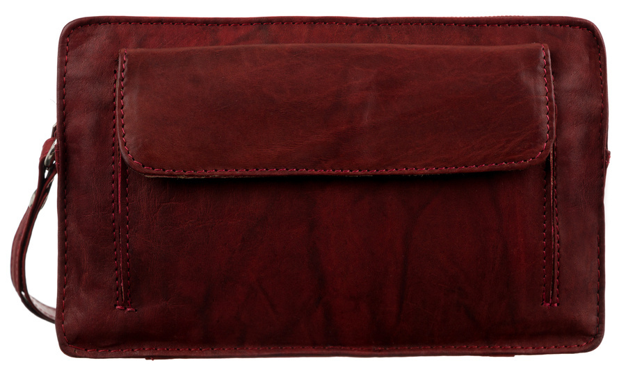 Skórzana saszetka męska z paskiem na nadgarstek - obrazek 2