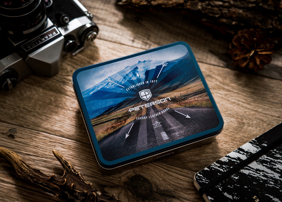 Skórzany portfel męski z zapięciem - Peterson - obrazek 12