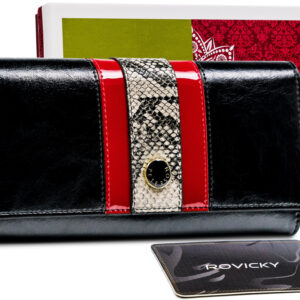 Elegancki portfel damski z wężowym wzorem - Peterson