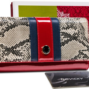 Elegancki portfel damski z wężowym wzorem - Peterson