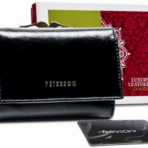 Zgrabny portfel damski z ochroną kart RFID - Peterson