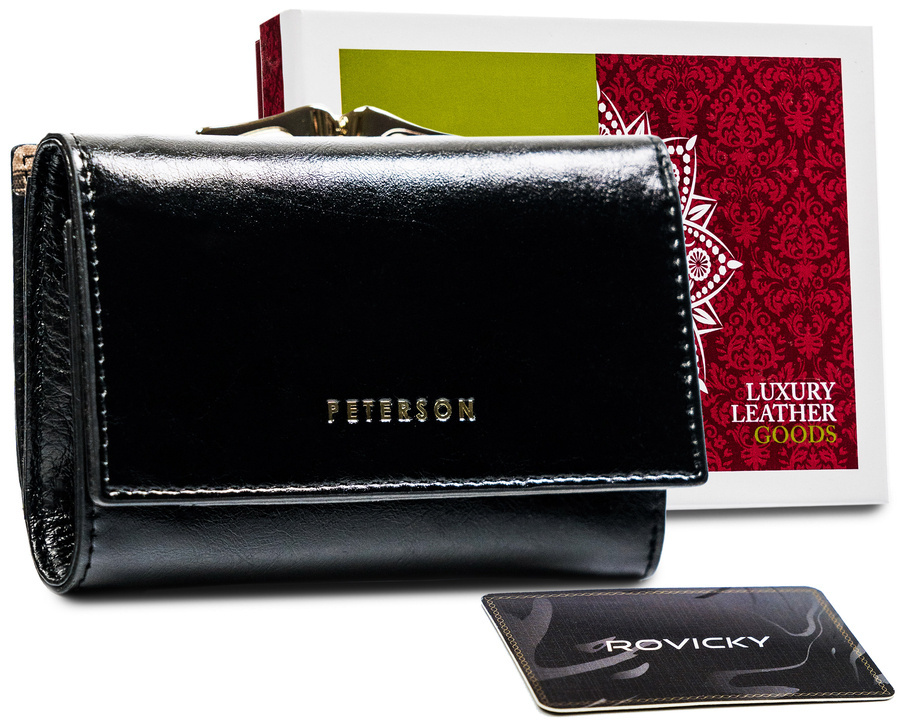 Zgrabny portfel damski z ochroną kart RFID - Peterson - obrazek 9