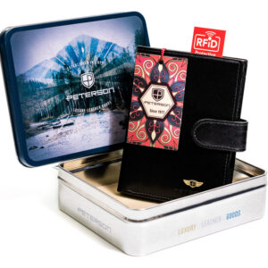Klasyczny portfel męski z sekcją na karty - Peterson