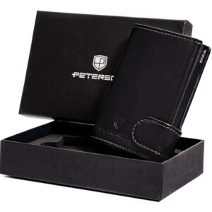 Skórzany portfel męski z zewnętrzną portmonetką - Peterson