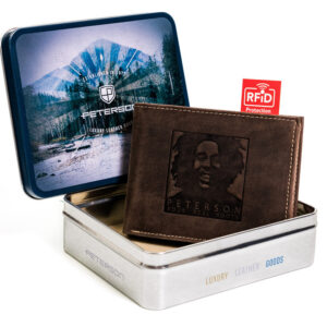 Portfel męski z tłoczonym wizerunkiem Boba Marleya - Peterson