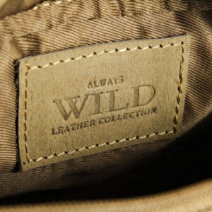 Saszetka męska z nubukowej skóry, ze smyczką - Always Wild