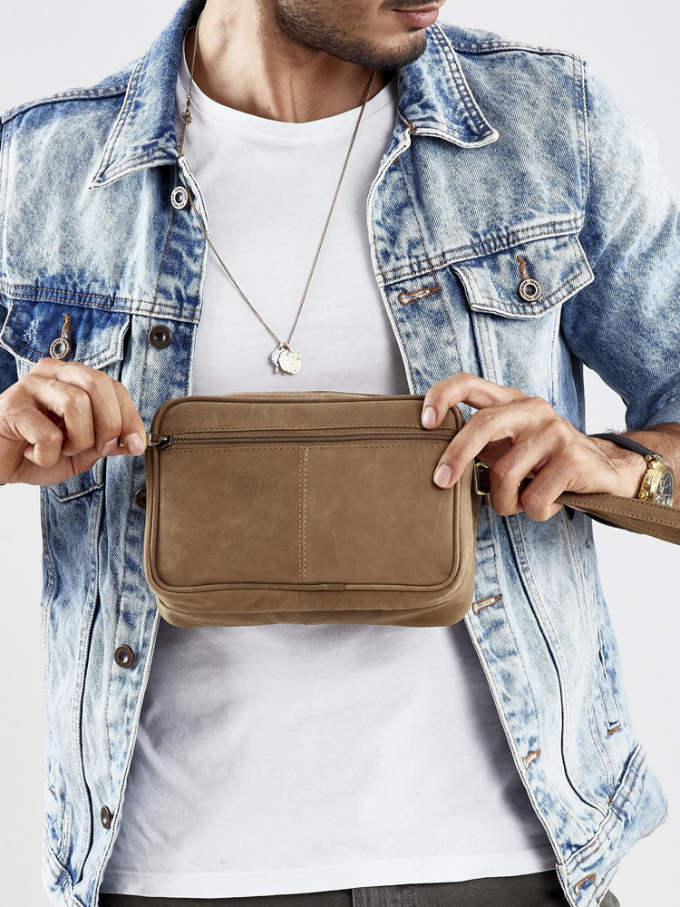 Skórzana, męska saszetka do ręki - Always Wild - obrazek 12