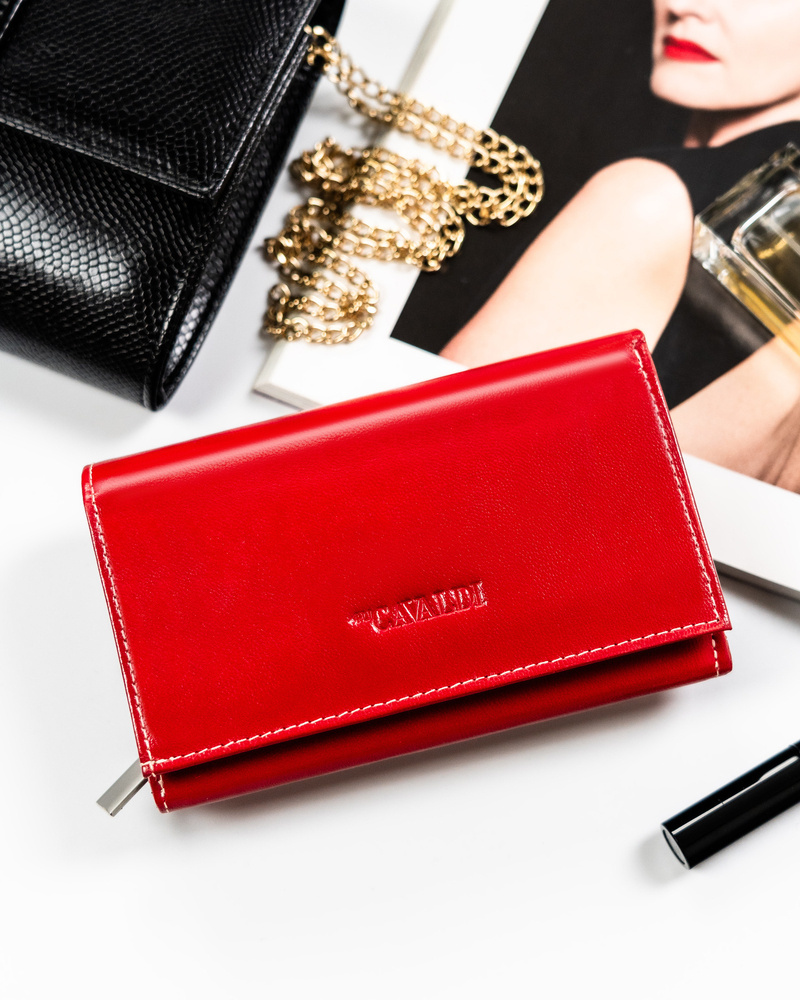 Duży, skórzany portfel damski z systemem RFID - 4U Cavaldi - obrazek 3