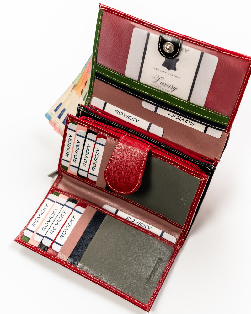 Duży, skórzany portfel damski z systemem RFID - 4U Cavaldi - obrazek 7