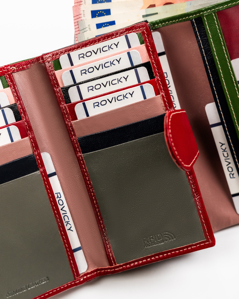 Duży, skórzany portfel damski z systemem RFID - 4U Cavaldi - obrazek 12