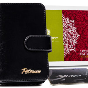 Skórzany portfel damski na zatrzask - Peterson