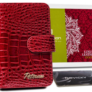 Skórzany portfel damski na zatrzask — Peterson