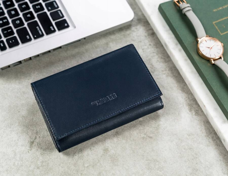 Duży portfel damski ze skóry naturalnej - 4U Cavaldi - obrazek 9