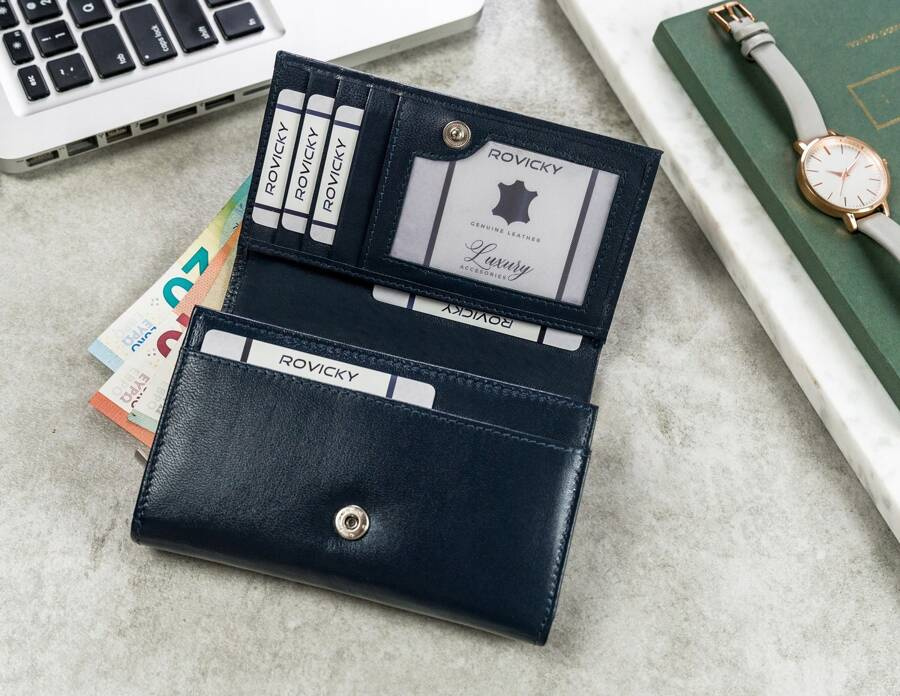 Duży portfel damski ze skóry naturalnej - 4U Cavaldi - obrazek 4