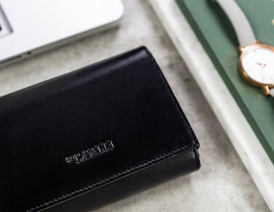 Duży portfel damski ze skóry naturalnej - 4U Cavaldi - obrazek 2