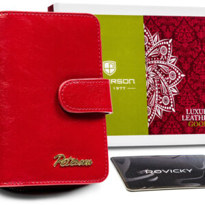 Skórzany portfel damski na zatrzask - Peterson