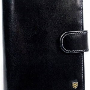 Klasyczny portfel skórzany zamykany na zatrzask — Rovicky