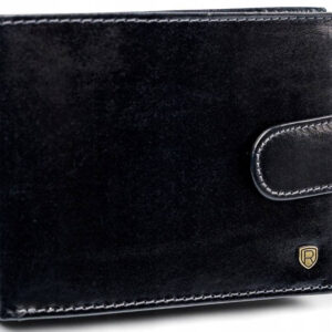 Klasyczny skórzany portfel męski z zapięciem RFID - Rovicky