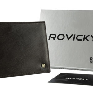 Klasyczny, skórzany portfel męski - Rovicky