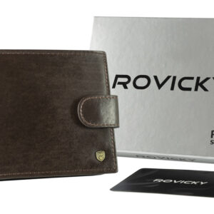 Elegancki portfel męski z membraną antyskimmingową - Rovicky