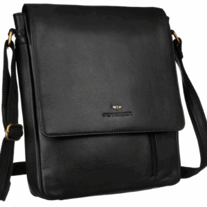 Skórzana listonoszka męska z regulowanym paskiem - Peterson