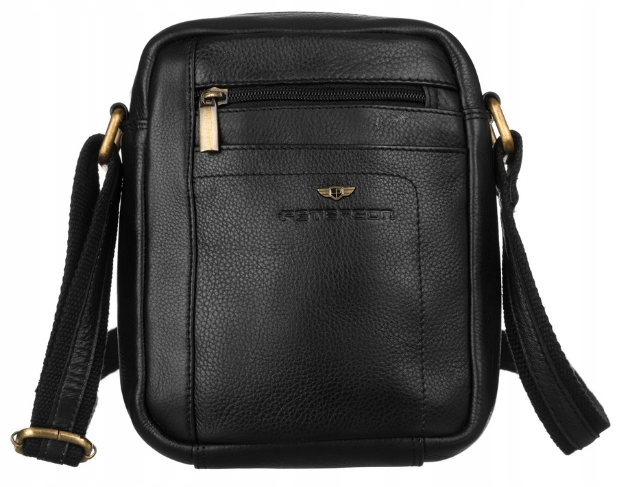 Skórzana torba męska na ramię — Peterson - obrazek 2