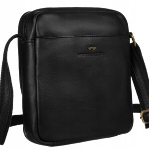 Elegancka listonoszka męska ze skóry naturalnej - Peterson