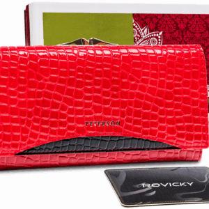 Duży, skórzany portfel damski z systemem RFID — Peterson