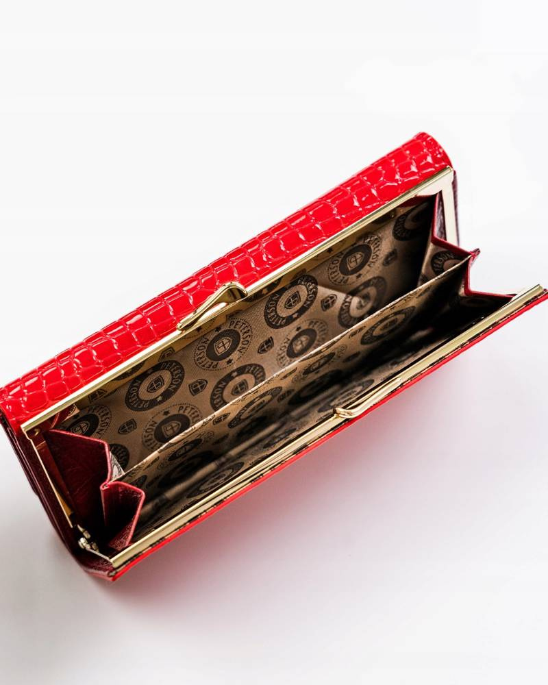 Duży, skórzany portfel damski z systemem RFID — Peterson - obrazek 7