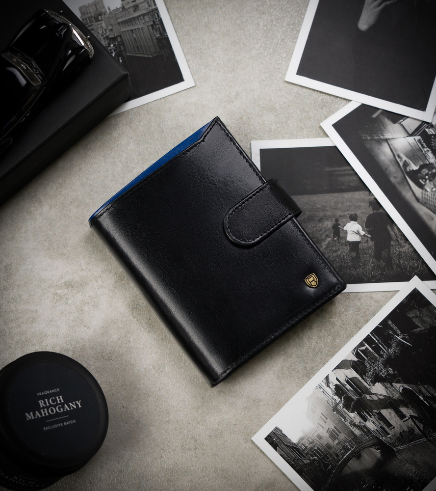 Skórzany portfel męski na karty z systemem RFID Protect— Rovicky - obrazek 2