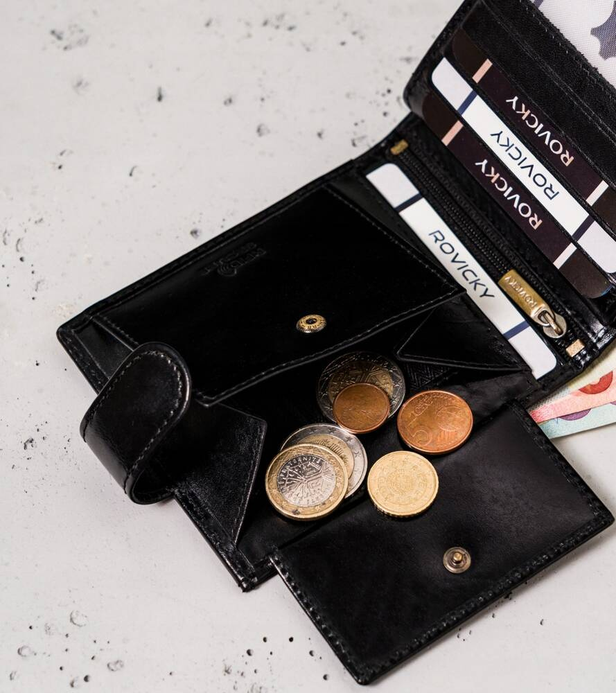 Duży portfel męski ze skóry naturalnej — Rovicky - obrazek 8