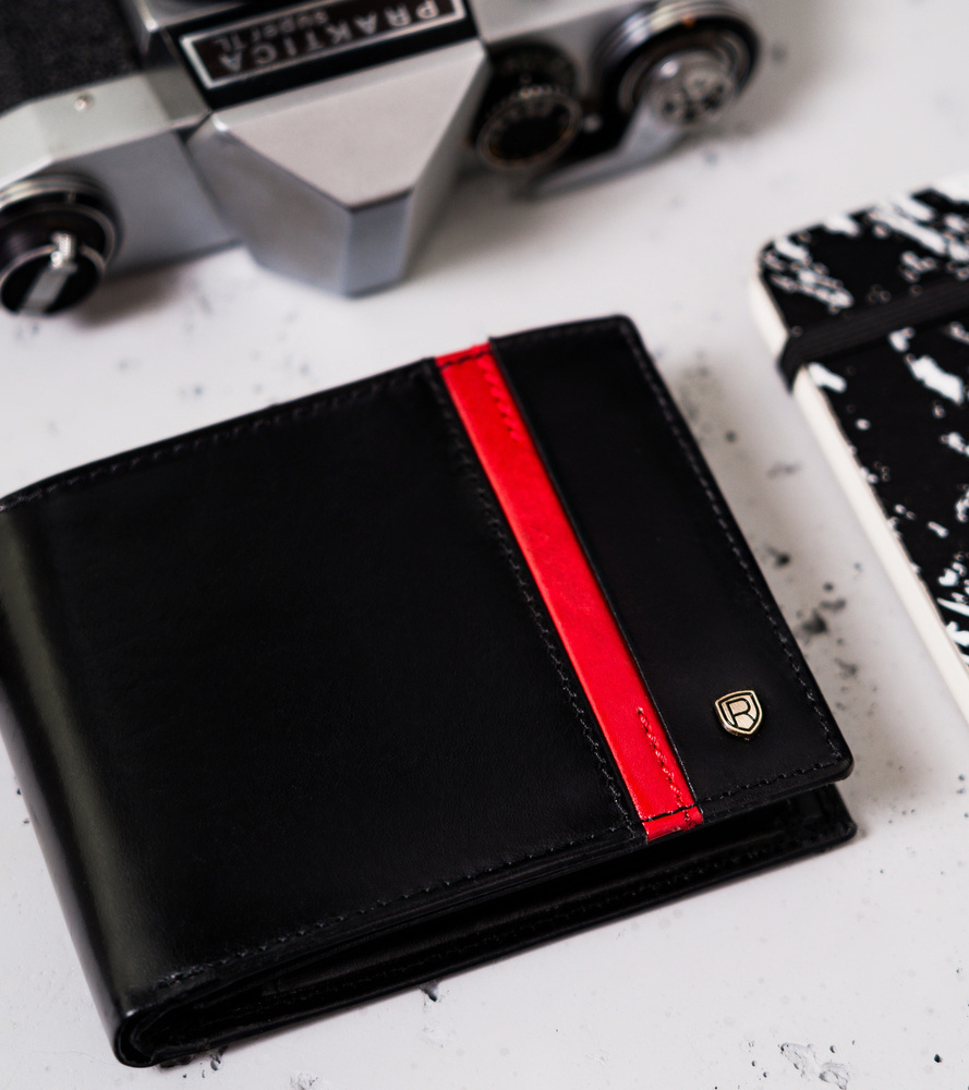 Skórzany portfel męski z ochroną RFID Protect — Rovicky - obrazek 3