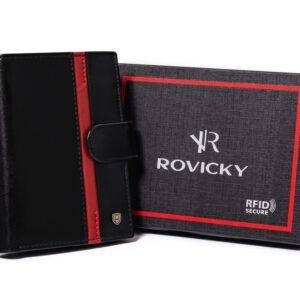 Skórzany portfel męski z zabezpieczeniem RFID Protect — Rovicky