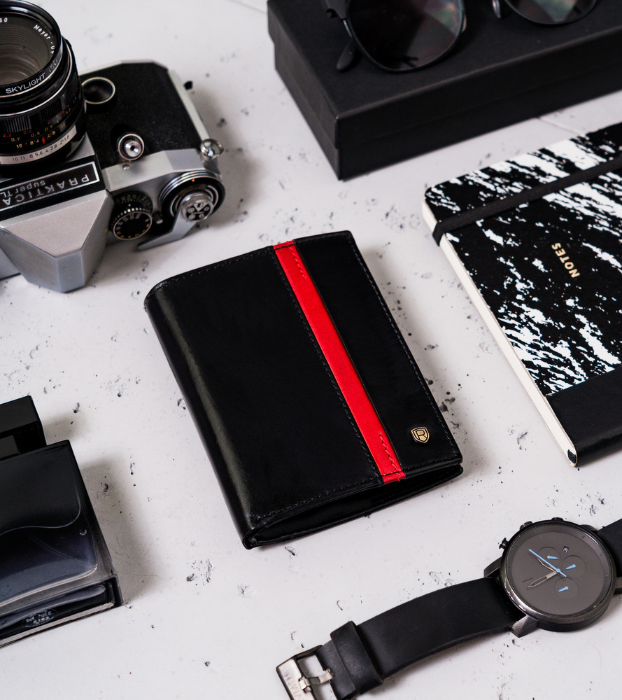 Stylowy portfel męski z bydlęcej skóry naturalnej — Rovicky - obrazek 2