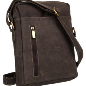 Skórzana listonoszka męska z kieszonkami - Always Wild