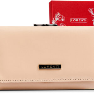 Klasyczny, skórzany portfel damski z ochroną kart RFID Protect — Lorenti